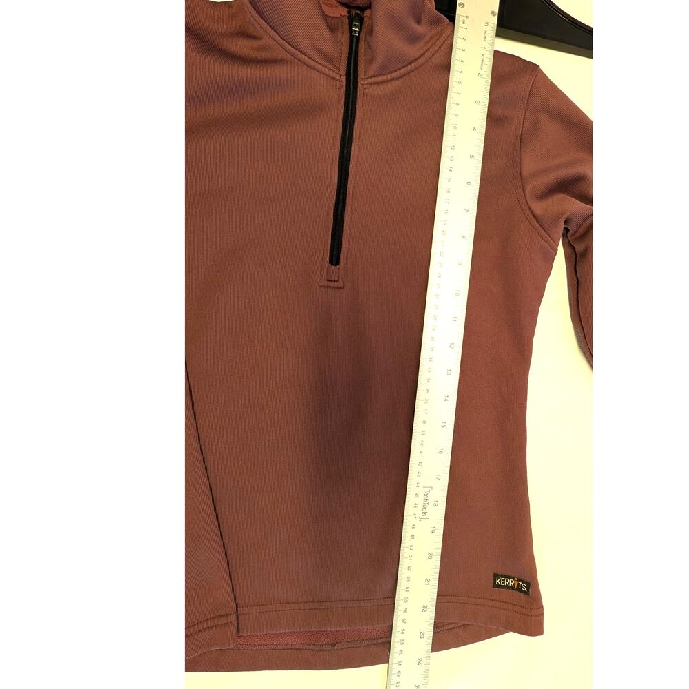 Kerrits Small Burgandy Wine Fleece Lined 1/4 Zip Equestrian Wear - Picture 9 of 11